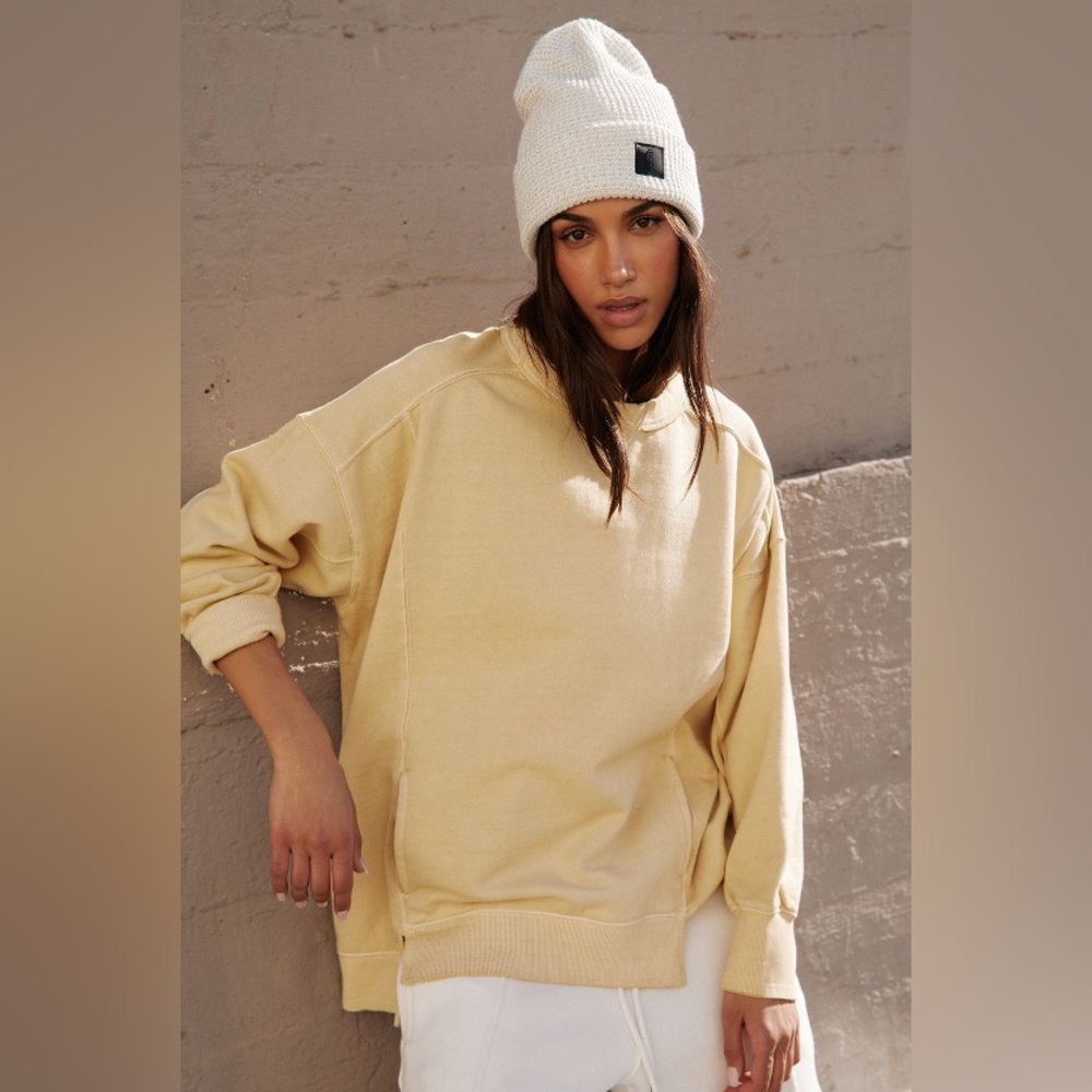 FREE PEOPLE MOVEMENT INTERCEPT PULLOVER IN Oatmilk - NWOT - Picture 2 of 3